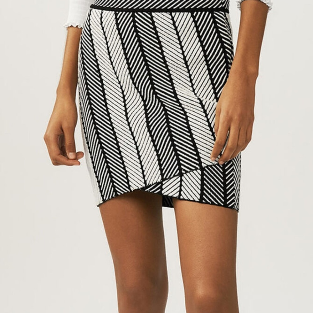 MAJE knit wrap skirt